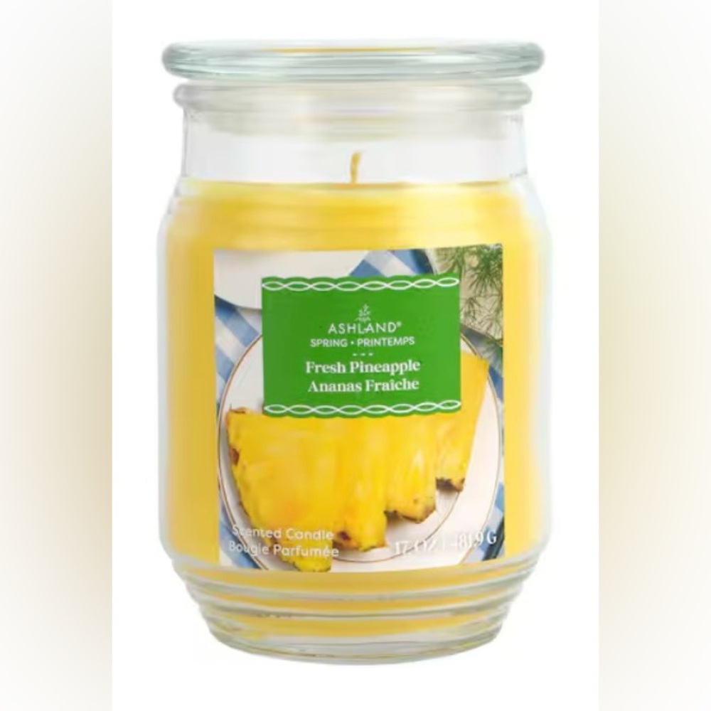 Ashland 17oz. Fresh Pineapple Jar Candle, brand new
